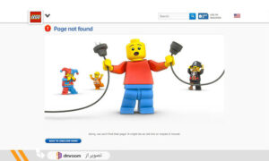 طراحی خلاقانه صفحه 404 در سایت lego