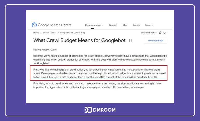 تعریف crawl budget از زبان گوگل