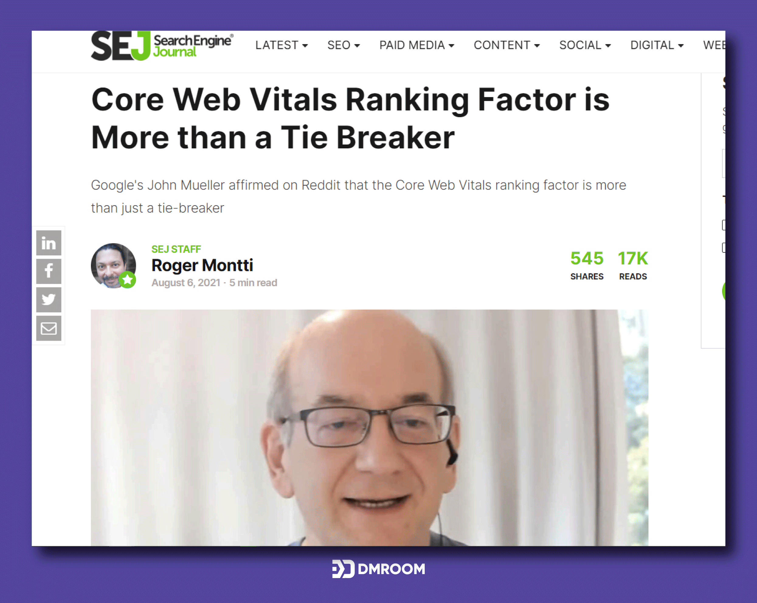 تاثیر بالای Core Web Vitals در رتبه صفحات در نتایج جستجو
